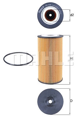 Mahle Ölfilter [Hersteller-Nr. OX358D] für Audi, VW von MAHLE