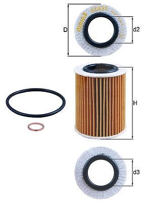 Mahle Ölfilter [Hersteller-Nr. OX825D] für BMW von MAHLE