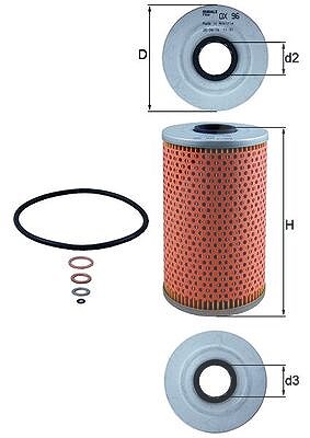 Mahle Ölfilter [Hersteller-Nr. OX96D] für BMW, Land Rover, Opel von MAHLE