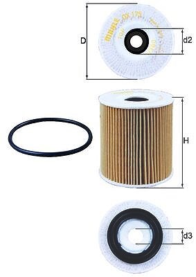 Mahle Ölfilter [Hersteller-Nr. OX175D] für Chrysler, Fiat, Mini von MAHLE