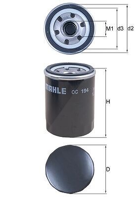 Mahle Ölfilter [Hersteller-Nr. OC194] für Fiat, Ford Usa, Infiniti, Kia, Mazda, Nissan von MAHLE