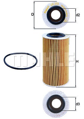 Mahle Ölfilter [Hersteller-Nr. OX370D] für Ford, Volvo von MAHLE