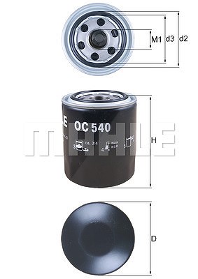 Mahle Ölfilter [Hersteller-Nr. OC540] für Hyundai, Kia von MAHLE