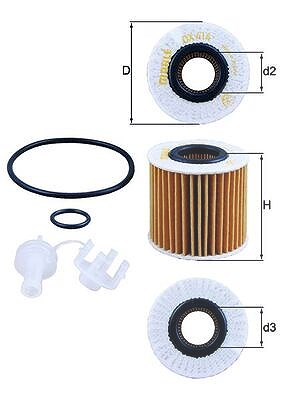 Mahle Ölfilter [Hersteller-Nr. OX414D1] für Lexus, Toyota von MAHLE