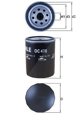 Mahle Ölfilter [Hersteller-Nr. OC478] für Lexus, Toyota von MAHLE