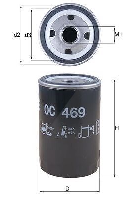 Mahle Ölfilter [Hersteller-Nr. OC469] für Mg, Rover von MAHLE
