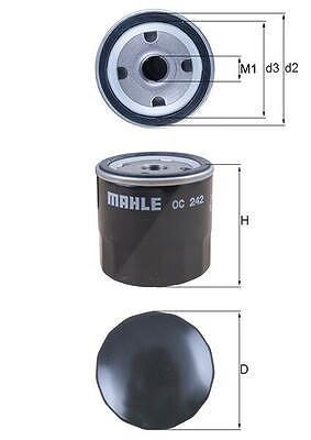 Mahle Ölfilter [Hersteller-Nr. OC242] für Opel, Vauxhall von MAHLE