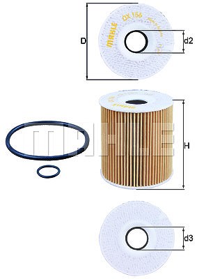 Mahle Ölfilter [Hersteller-Nr. OX156D1] für Opel von MAHLE