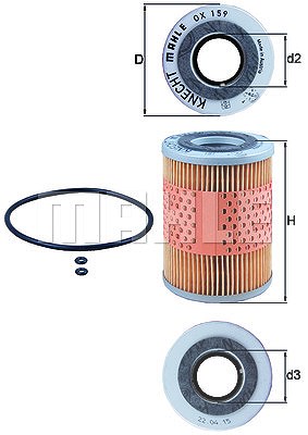 Mahle Ölfilter [Hersteller-Nr. OX159D] für Opel von MAHLE