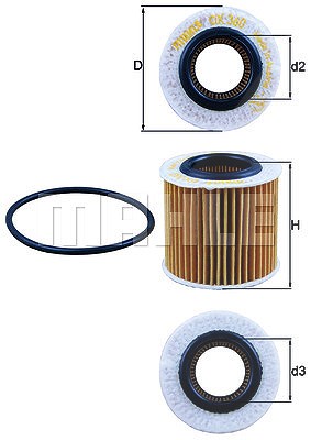 Mahle Ölfilter [Hersteller-Nr. OX360D] für Seat, Skoda, VW von MAHLE