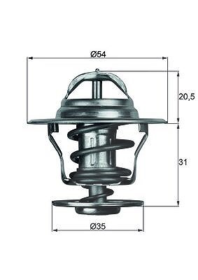 Mahle Thermostat, Kühlmittel [Hersteller-Nr. TX1392D] für Opel, Renault, Vauxhall, Volvo von MAHLE