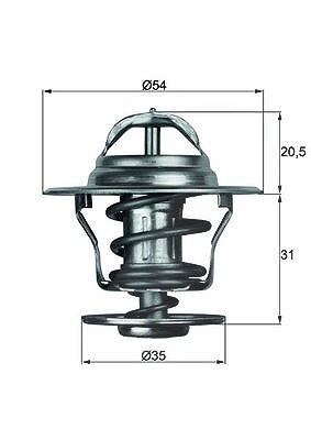 Mahle Thermostat, Kühlmittel [Hersteller-Nr. TX1392D] für Opel, Renault, Volvo von MAHLE