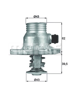 Mahle Thermostat mit Dichtung 105 °C [Hersteller-Nr. TM11105] für BMW von MAHLE