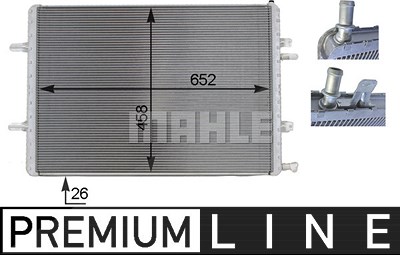 Mahle Niedertemperaturkühler, Ladeluftkühler [Hersteller-Nr. CIR3000P] für Audi von MAHLE