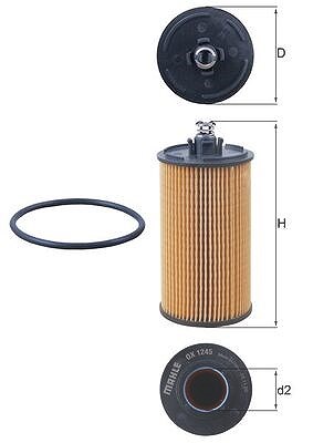 Mahle Ölfilter [Hersteller-Nr. OX1245D] für Chevrolet, Opel, Vauxhall von MAHLE