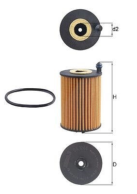 Mahle Ölfilter [Hersteller-Nr. OX1266D] für Audi von MAHLE