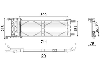 Mahle Ölkühler, Automatikgetriebe [Hersteller-Nr. CLC330000P] für Alfa Romeo von MAHLE