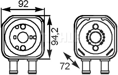 Mahle Ölkühler, Motoröl [Hersteller-Nr. CLC164000S] für Audi, Seat, Skoda, VW von MAHLE
