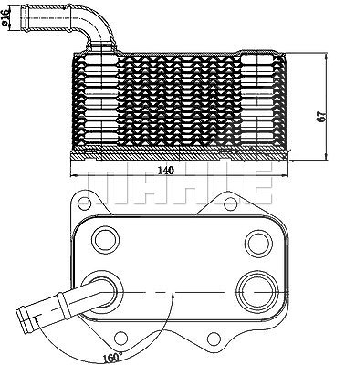 Mahle Ölkühler, Motoröl [Hersteller-Nr. CLC174000S] für Audi, Seat, Skoda, VW von MAHLE