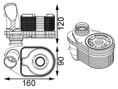 Mahle Ölkühler, Motoröl [Hersteller-Nr. CLC203000S] für Fiat von MAHLE