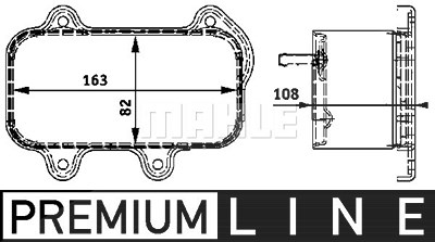 Mahle Ölkühler, Motoröl [Hersteller-Nr. CLC39000P] für Porsche von MAHLE