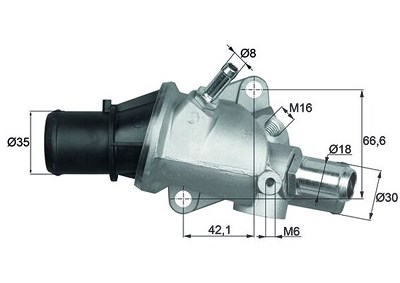 Mahle Thermostat, Kühlmittel [Hersteller-Nr. TI13888] für Fiat, Lancia von MAHLE