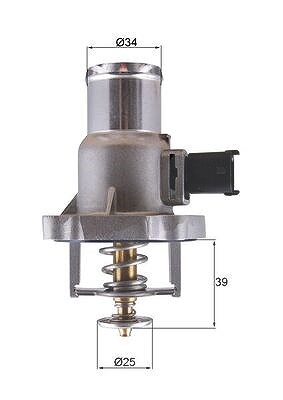 Mahle Thermostat, Kühlmittel [Hersteller-Nr. TM55105] für Opel, Vauxhall von MAHLE