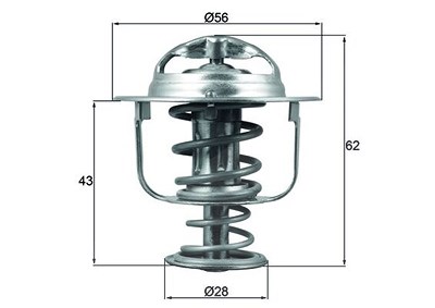 Mahle Thermostat, Kühlmittel [Hersteller-Nr. TX19771D] für Nissan, Opel, Renault, Renault Trucks, Vauxhall von MAHLE