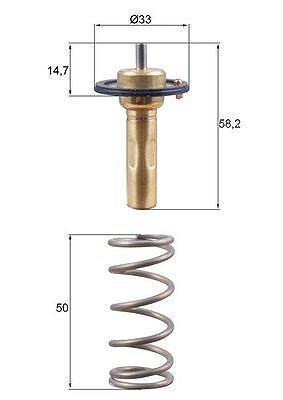 Mahle Thermostat, Kühlmittel [Hersteller-Nr. TX26589D] für Ford, Volvo von MAHLE