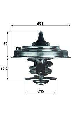 Mahle Thermostat, Kühlmittel [Hersteller-Nr. TX3092D] für Audi, Skoda, VW von MAHLE