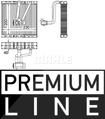 Mahle Verdampfer, Klimaanlage [Hersteller-Nr. AE93000P] für Audi, Seat, Skoda, VW von MAHLE