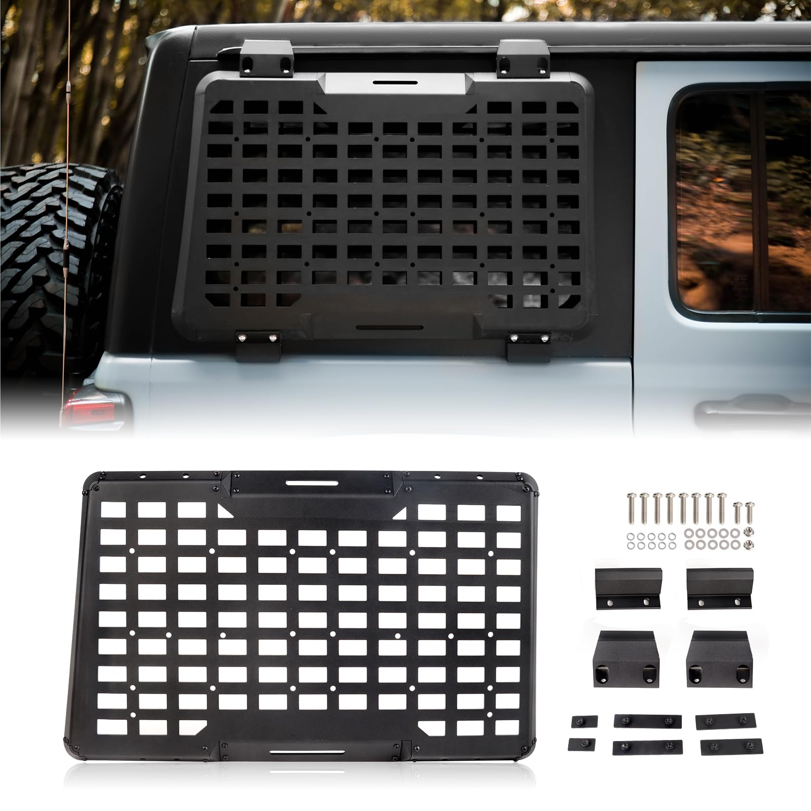 MAIKER Heckscheibe MOLLE Panel Modular Storage Panel System Heckscheibe Schutz Dekoration für 2018-2023 Jeep Wrangler JL 4-Türer, Beifahrerseite MAIKER Heckscheibe MOLLE Panel Modular Storage Panel System Heckscheibe Schutz Dekoration für 2018-2023 Jeep Wrangler JL 4-Türer, Beifahrerseite von MAIKER OFF ROAD