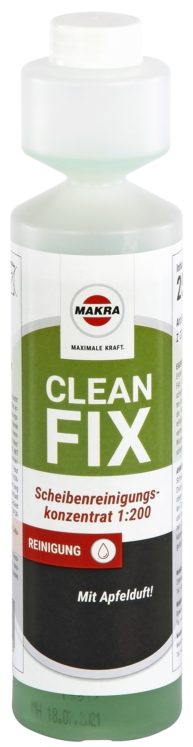 MAKRA Cleanfix ScheibenReiniger Konzentrat 1:200 Apfelduft 250ml von MAKRA