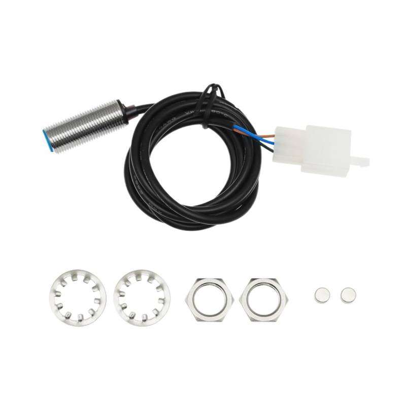 MALIYAE Armaturenbrett Display 12V Universal Motorrad LCD Tachometer Außenbord 14000rpm Tacho Display Für 2,4 Zylinder Für(1pcs Tacho Sensor) von MALIYAE