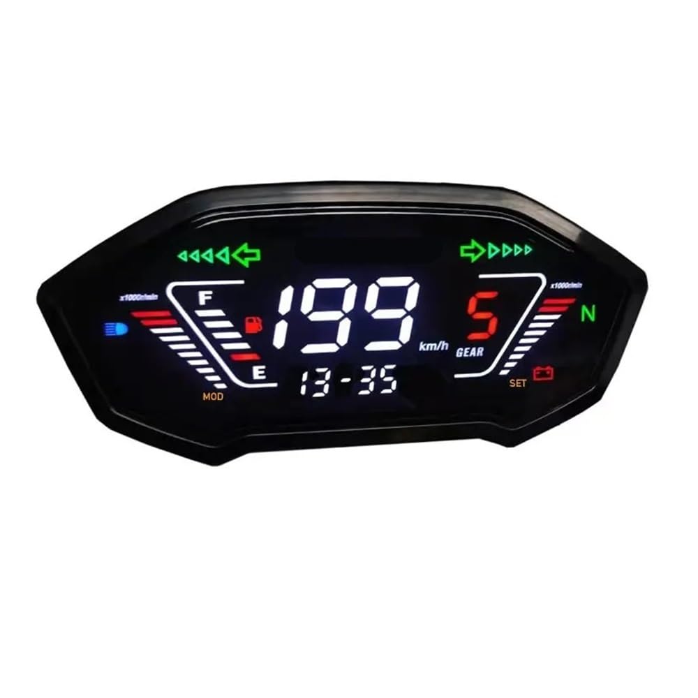 MALIYAE Armaturenbrett Display Digital Universal Motorrad 12V Geschwindigkeitsmesser Tachometer Armaturenbrett 750 Für Plus von MALIYAE
