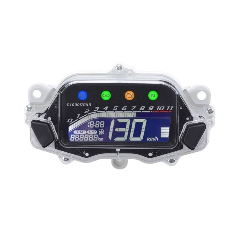 MALIYAE Armaturenbrett Display Digitale Motorrad Tacho Display Multi-Funktion LCD Instrument Panel Für Titan Für CG160 Für CG150 von MALIYAE