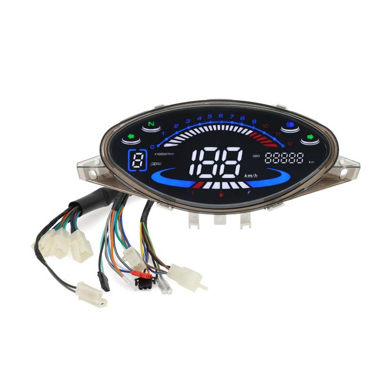 MALIYAE Armaturenbrett Display Digitale Motorrad Tachometer RPM Dashboard Tablero Velocimetro Kometerzähler Speed ​​Gauge Für Biz100 Für Biz125 Für C100 Für Brasien von MALIYAE