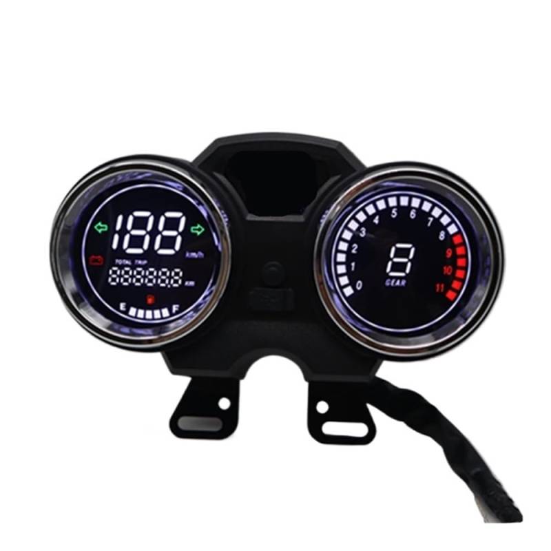 MALIYAE Armaturenbrett Display Digitales Motorrad-Drehzahlmessgerät AKT FÜR CARGUERO 200 FÜR GSX125 FÜR QS125 FÜR EN125 von MALIYAE