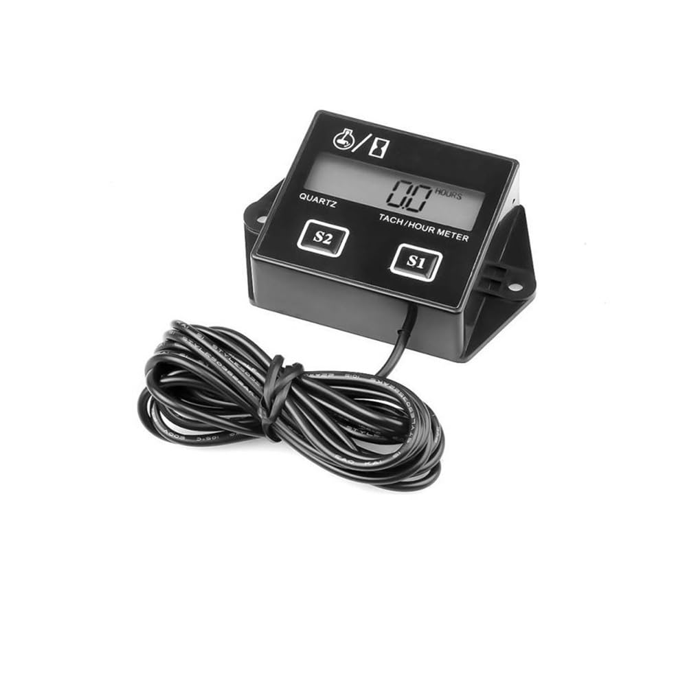 MALIYAE Armaturenbrett Display LCD Digital Tachometer Stundenzähler Drehzahlmesser Für Außenbordmotor Für Rasenmäher Für Motocross Für Motorrad Für Marine Kettensäge Batterie(Without Backlight) MALIYAE Armaturenbrett Display LCD Digital Tachometer Stundenzähler Drehzahlmesser Für Außenbordmotor Für Rasenmäher Für Motocross Für Motorrad Für Marine Kettensäge Batterie(Without Backlight) von MALIYAE