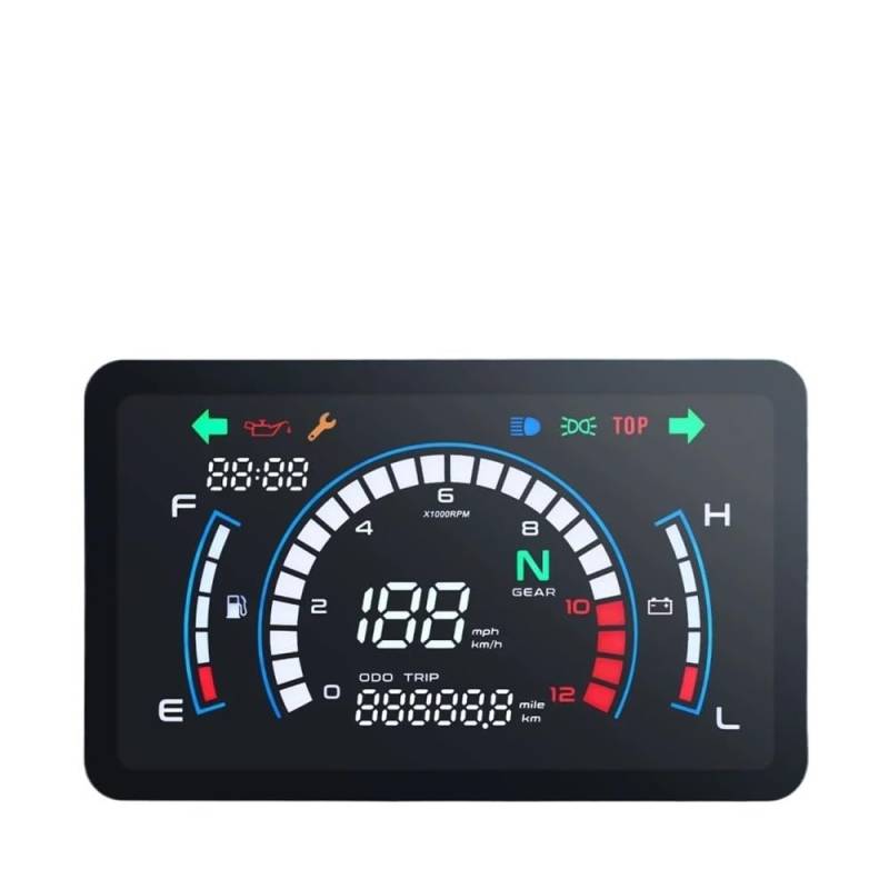 MALIYAE Armaturenbrett Display Motorrad Instrument Dashboard LCD Kilometerzähler Digital Manometer Motorrad Kilometerzähler Vollbild Für EX5 Dream Für EX5 Ipowed von MALIYAE