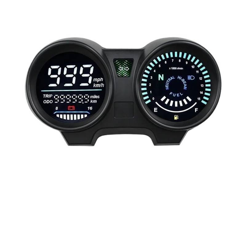 MALIYAE Armaturenbrett Display Motorrad Kilometerzähler Montage Drehzahlmesser Zubehör Motorrad Digital Dashboard FÜR CG125 von MALIYAE