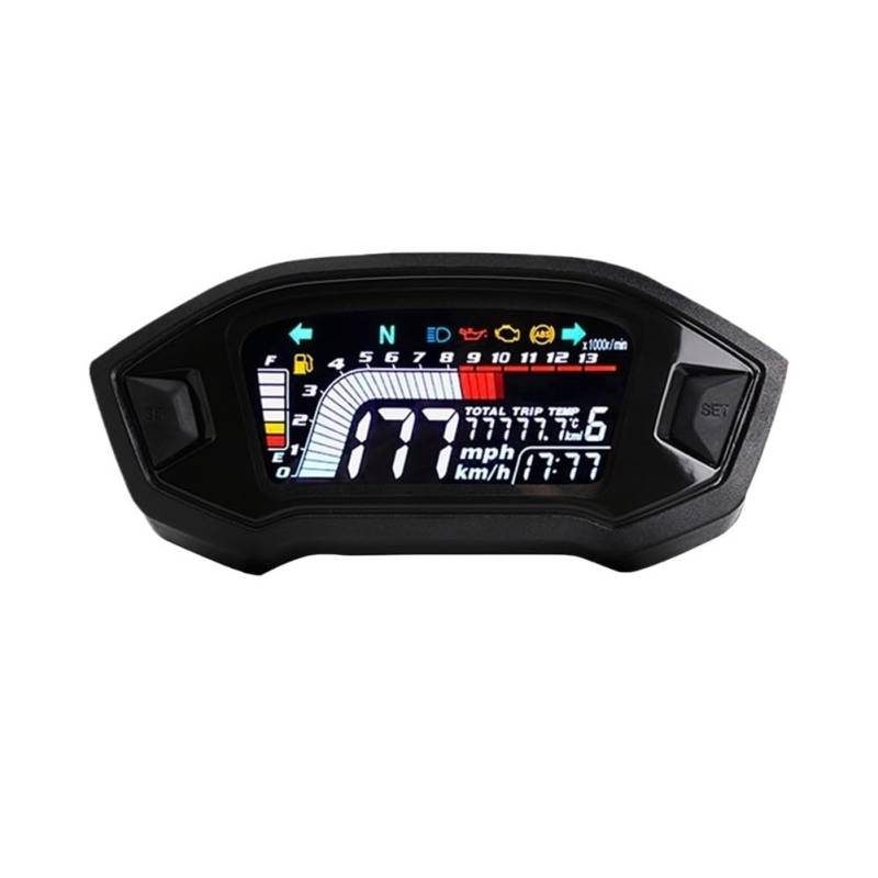 MALIYAE Armaturenbrett Display Motorrad Tachometer Digitaler Tachometer LCD Display Tachometer Für GROM 2013-2019 Für CRF250 Für Rally 2017-2019 von MALIYAE