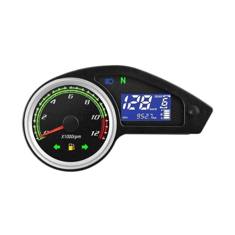 MALIYAE Armaturenbrett Display Motorrad Tachometer Mit Drehen Licht Digital Kilometerzähler MPH Für NXR150 Für NXR125 Für Bros 2003-2014 Für CRV(Only Gauge) von MALIYAE