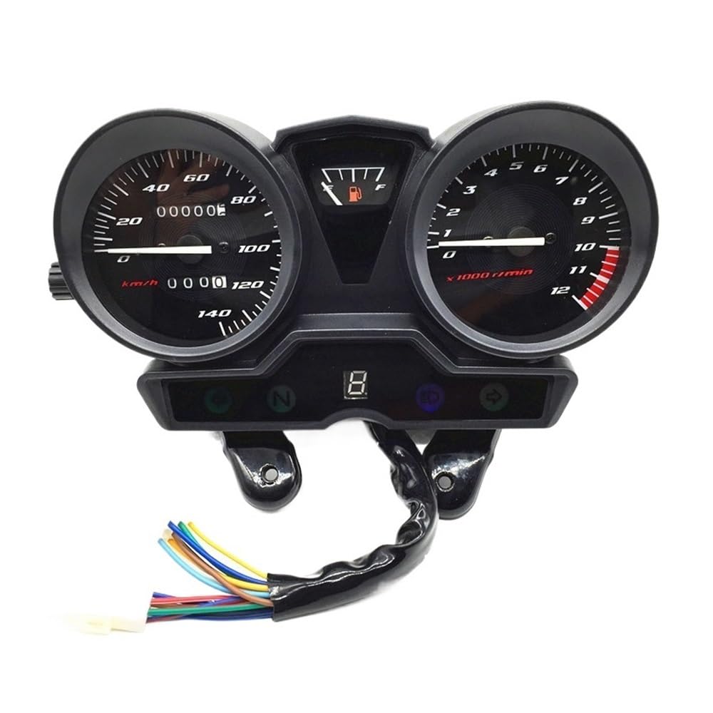 MALIYAE Armaturenbrett Display Tachometer Motorrad Meter Gauge Moto Tach Instrument Uhr Kein Getriebe Monitor Für YBR125 Für JYM125 Für YBR125K(TJK with Gear) von MALIYAE