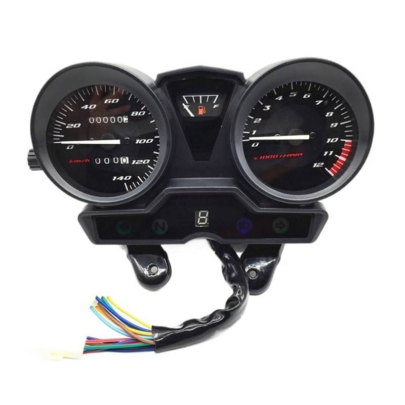 MALIYAE Armaturenbrett Display Tachometer Motorrad Meter Gauge Moto Tach Instrument Uhr Kein Getriebe Monitor Für YBR125 Für JYM125 Für YBR125K(TJK with Gear) von MALIYAE