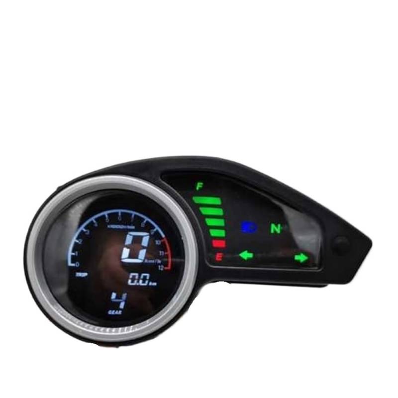 MALIYAE Armaturenbrett Display Universeller Digitaler Motorrad-Kilometerzähler, LCD-Tachometer, Drehzahlmesser, Messgeräte Mit Nachtlicht von MALIYAE