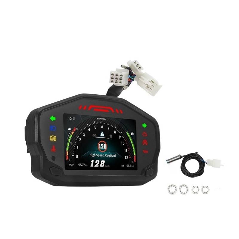 MALIYAE Armaturenbrett Display Universelles Digitales Motorrad-Board, 12 V, 1000 U/min, Drehzahlmesser Für(Gauge and Sensor) von MALIYAE