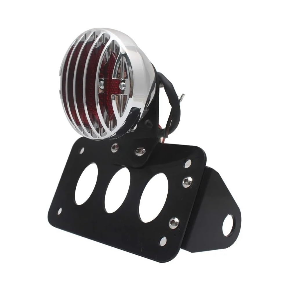 MALIYAE Kennzeichenhalter Für Bobber Für Y&amaha Für S&uzuki Universal 12V Motorrad Seitenmontage Rücklicht Mit Kennzeichenhalterung MALIYAE Kennzeichenhalter Für Bobber Für Y&amaha Für S&uzuki Universal 12V Motorrad Seitenmontage Rücklicht Mit Kennzeichenhalterung von MALIYAE