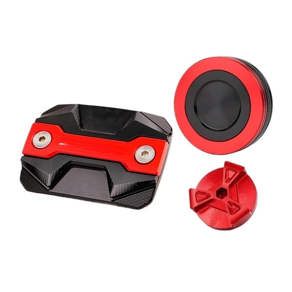 MALIYAE Reservoir Abdeckung Motorrad Vorne Hinten Brems Flüssigkeit Reservoir Kappe Motoröl Filter Für Moto Für Morini Für XCape Für X Cape 650 Für XCape650 2022 2023(Color-1) von MALIYAE