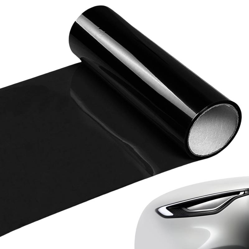 Tönungsfolie Auto,Scheinwerfer Folie,Autofolie Glänzend,Auto Folie Glanz,Selbstklebende Transparent,Klebefolie Tönungsfolie Scheinwerfer für Rücklichter,Nebelscheinwerfer Rückleuchten(Schwarz) von MALOUSUN